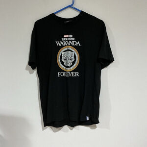 Men’s Marvel Studios Black Panther Wakander Forever Black Medium Short Sleeve T